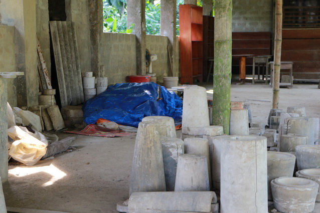 Hand-made clay pots sample at Phuoc Tich village, Hue, Vietnam