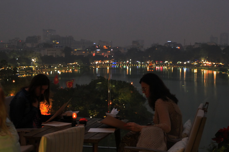 Dinner, Rooftop, Hanoi, Panorama