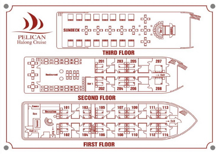 Deck Plan - Pelican Cruise